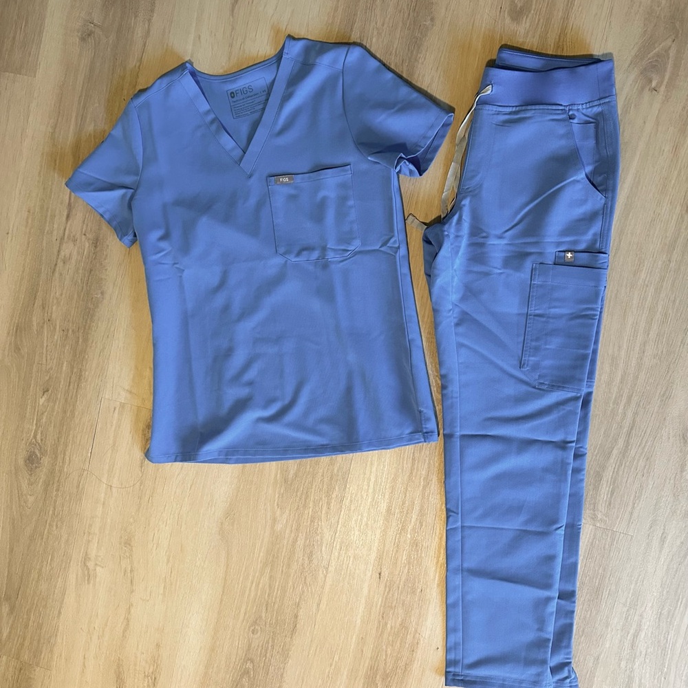 NEW Figs Scrub Ceil Blue Set
